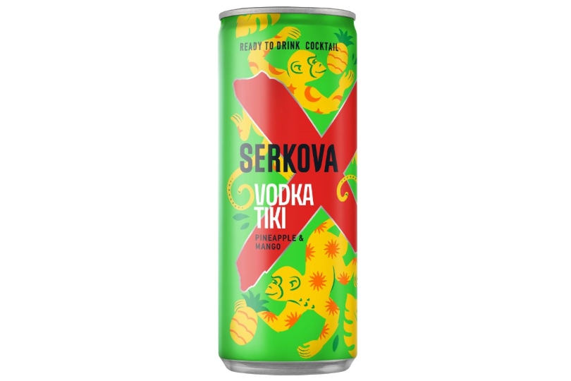 tiki810 RTD SERKOVA VODKA TIKI PINEAPPLE & MANGO 250ML - Image 1